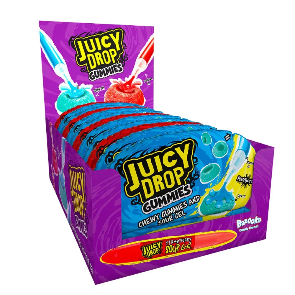CLEARANCE: Bazooka Juicy Drop Gummies 57g Sour Gel Candy Sweets - Image 5