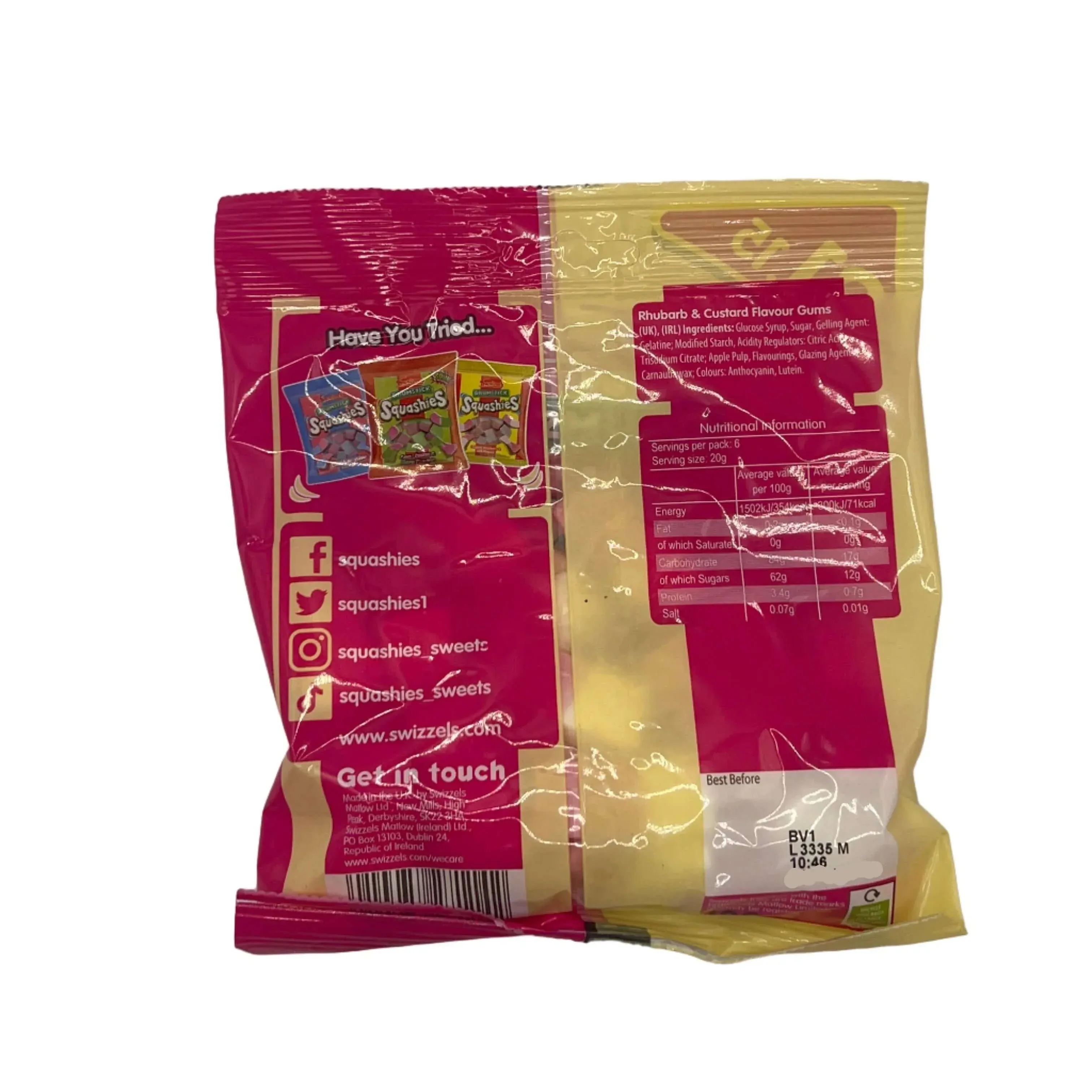 CLEARANCE: Swizzels Drumstick Squashies Rhubarb & Custard Flavour 120g Candy Sweet Snacks - Image 3